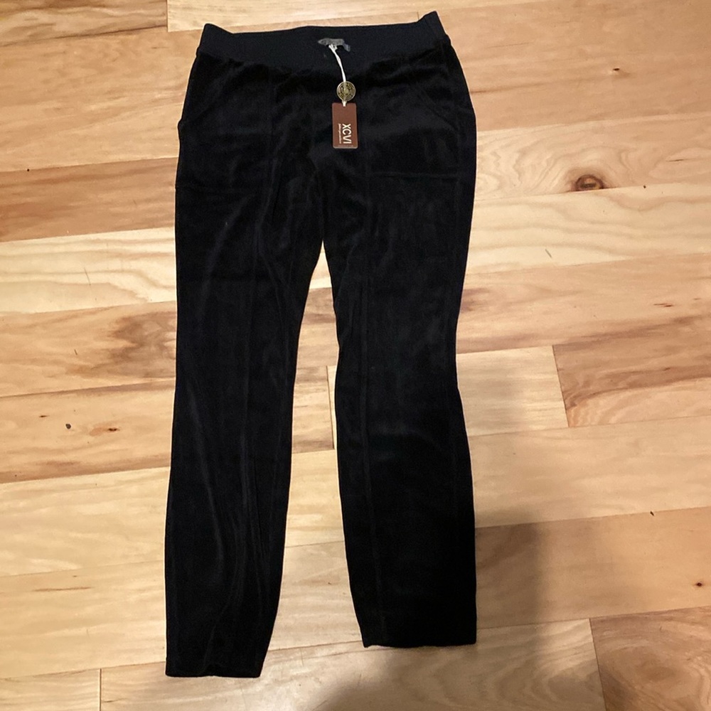 XCVI Velour Legging Pant  -Black Medium